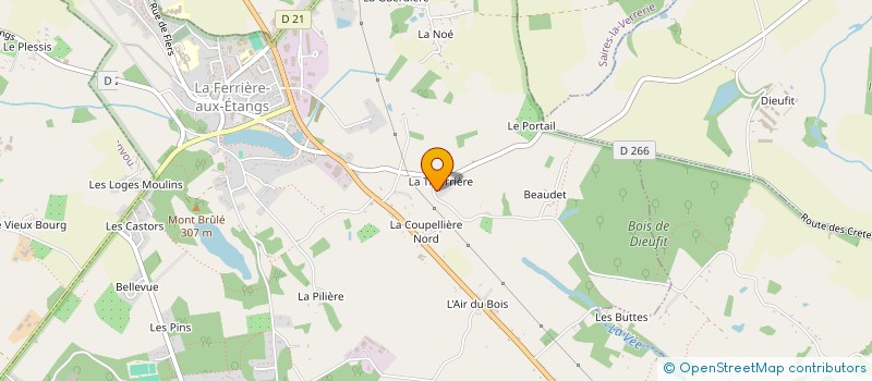localisation de l'entreprise MADAME CHRISTINE OLIVIER à LA FERRIERE AUX ETANGS
