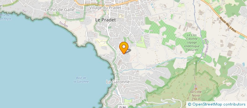 localisation de l'entreprise MADAME CHRISTINE OLLIVIER à LE PRADET
