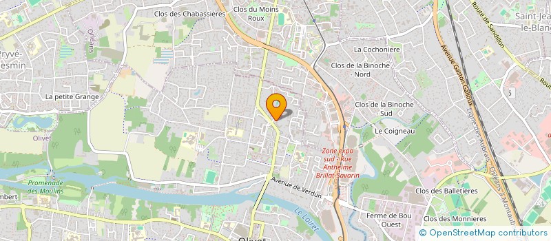 localisation de l'entreprise MADAME CHRISTINE PARISET  OLIVET