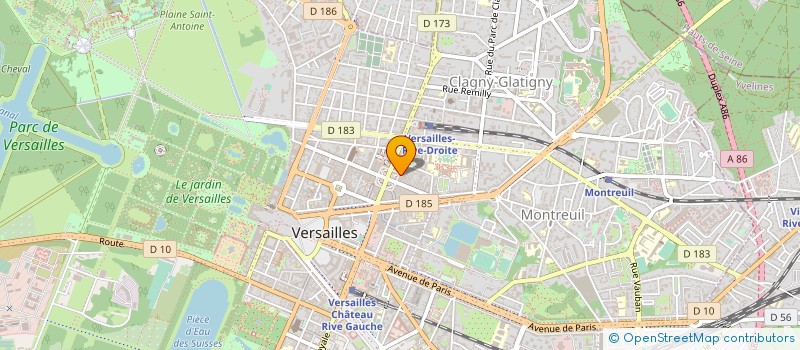 localisation de l'entreprise MADAME CHRISTINE PARISOT à VERSAILLES