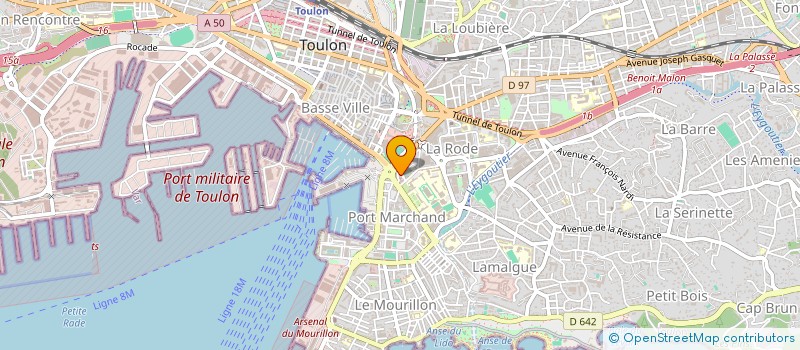 localisation de l'entreprise MADAME CHRISTINE PASSAGNE  TOULON