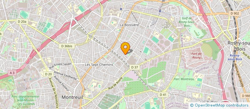 localisation de l'entreprise MADAME CHRISTINE PEDRONO à MONTREUIL