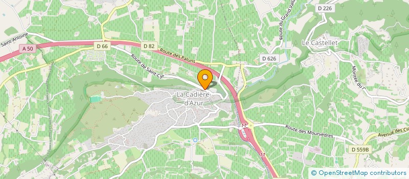 localisation de l'entreprise MADAME CHRISTINE PELLIER CUIT à LA CADIERE-D'AZUR