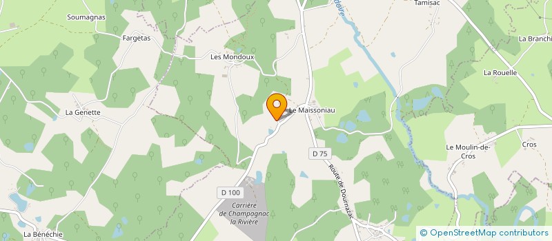localisation de l'entreprise MADAME CHRISTINE PENIFAURE à CHAMPAGNAC-LA-RIVIERE
