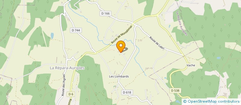 localisation de l'entreprise MADAME CHRISTINE PERGE à LA REPARA-AURIPLES