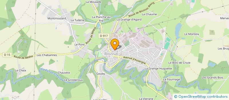 localisation de l'entreprise MADAME CHRISTINE PINSON à BOUSSAC