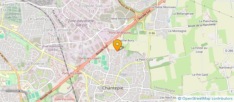 localisation de l'entreprise MADAME CHRISTINE POITEVIN  CHANTEPIE