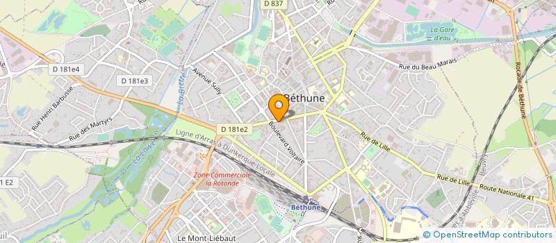 localisation de l'entreprise MADAME CHRISTINE POKRYWIECKA à BETHUNE