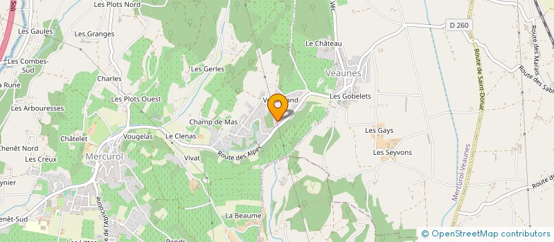 localisation de l'entreprise MADAME CHRISTINE POLIZZI  MERCUROL-VEAUNES