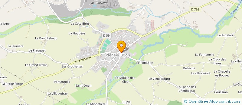 localisation de l'entreprise MADAME CHRISTINE POREE  PLENEE-JUGON