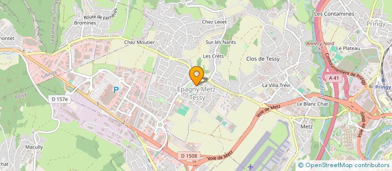 localisation de l'entreprise MADAME CHRISTINE PREVET  EPAGNY METZ-TESSY