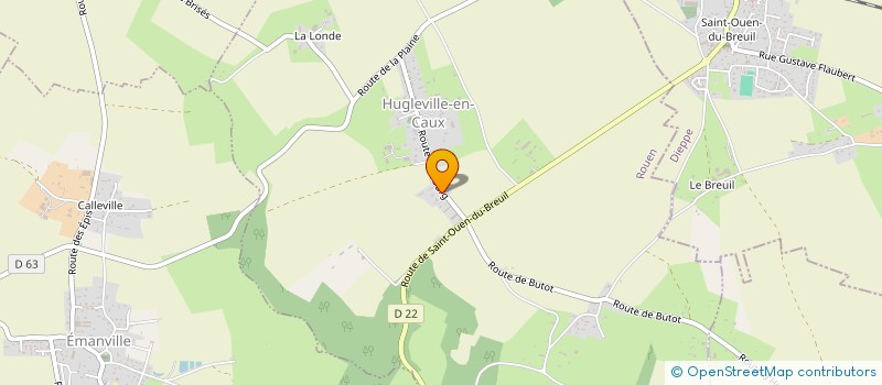 localisation de l'entreprise MADAME CHRISTINE PREVOT  HUGLEVILLE-EN-CAUX