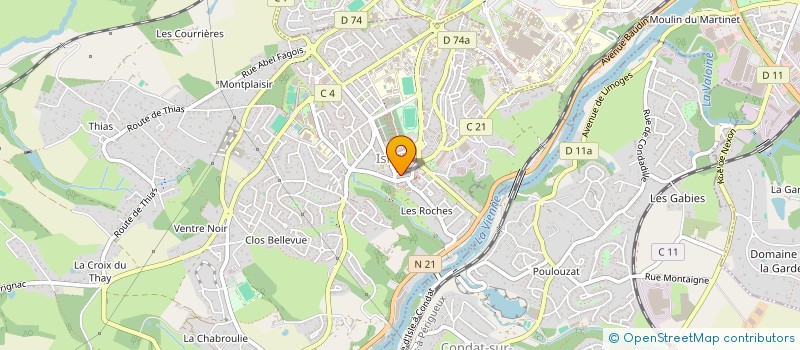 localisation de l'entreprise MADAME CHRISTINE PRUGNAUD  ISLE