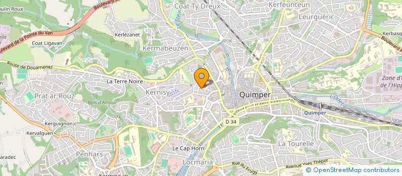 localisation de l'entreprise MADAME CHRISTINE RAOUL à QUIMPER