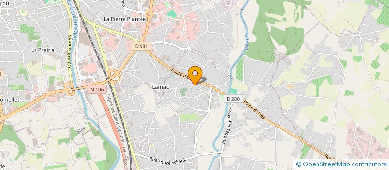 localisation de l'entreprise MADAME CHRISTINE REBATTET  SAINT-HILAIRE-DE-BRETHMAS