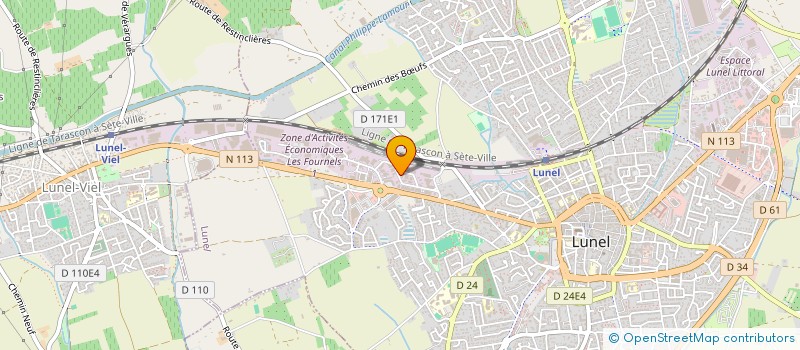 localisation de l'entreprise MADAME CHRISTINE REBOUL  LUNEL