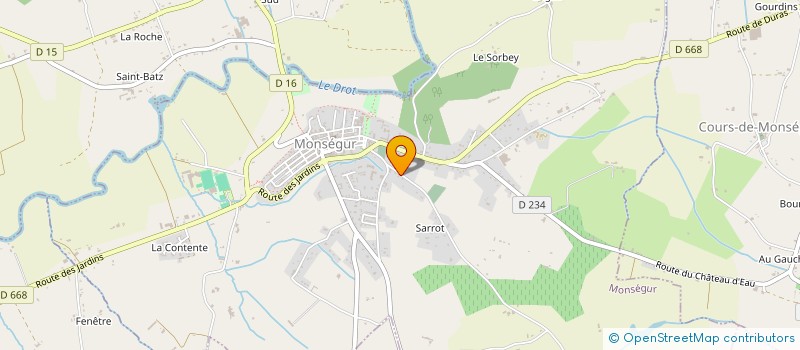 localisation de l'entreprise MADAME CHRISTINE REGLAT  MONSEGUR