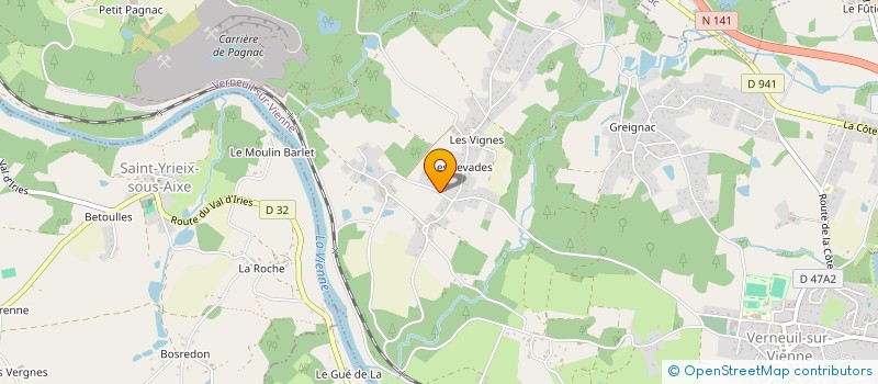 localisation de l'entreprise MADAME CHRISTINE RIGER à VERNEUIL-SUR-VIENNE