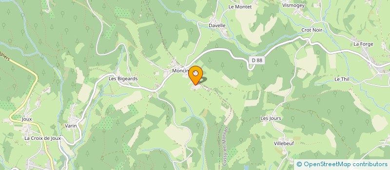 localisation de l'entreprise MADAME CHRISTINE RIVERA  CUSSY-EN-MORVAN