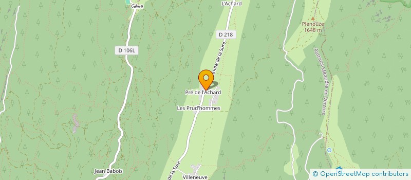 localisation de l'entreprise MADAME CHRISTINE ROCHAS  AUTRANS-MEAUDRE EN VERCORS