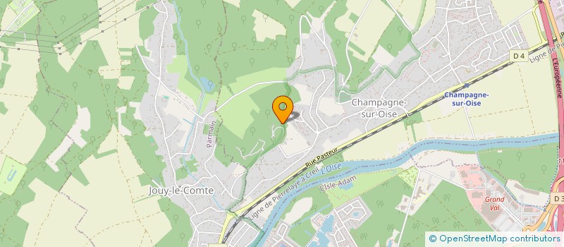 localisation de l'entreprise MADAME CHRISTINE ROGER  CHAMPAGNE-SUR-OISE