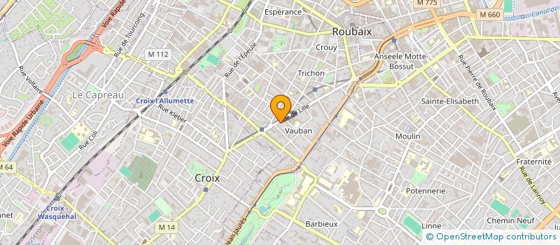 localisation de l'entreprise MADAME CHRISTINE ROUSSEAU à ROUBAIX