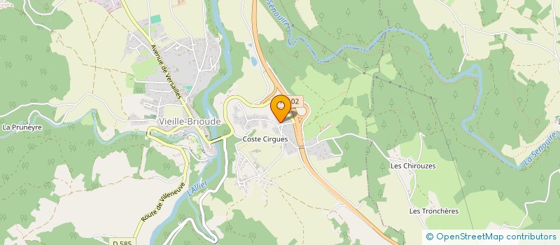 localisation de l'entreprise MADAME CHRISTINE ROUSSEL  VIEILLE-BRIOUDE