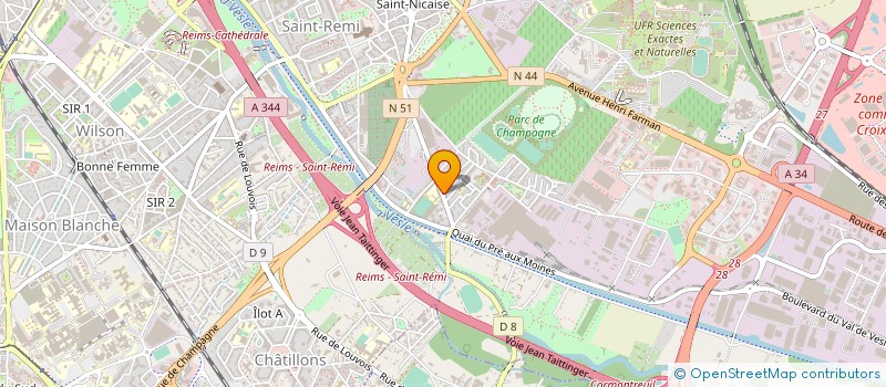 localisation de l'entreprise MADAME CHRISTINE RUELLE  REIMS