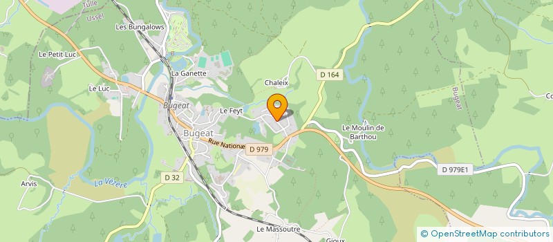 localisation de l'entreprise MADAME CHRISTINE SAINTEBARBE  BUGEAT