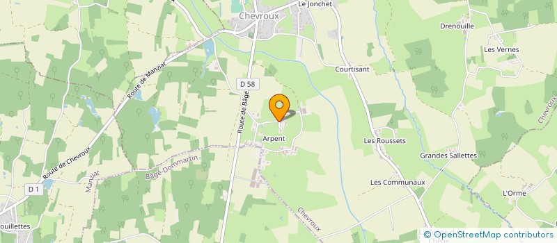 localisation de l'entreprise MADAME CHRISTINE SAVERET  CHEVROUX