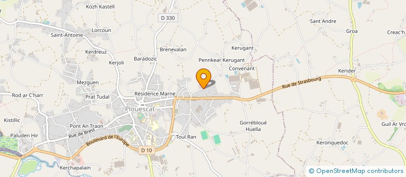 localisation de l'entreprise MADAME CHRISTINE SCHOCK  PLOUESCAT