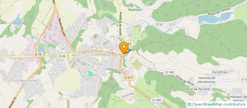localisation de l'entreprise MADAME CHRISTINE SEBILLAUT à CREMIEU