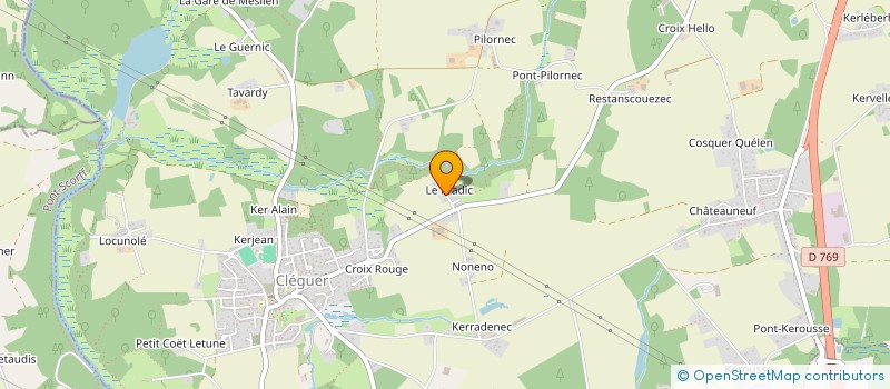 localisation de l'entreprise MADAME CHRISTINE SIMON  CLEGUER