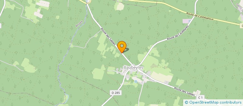 localisation de l'entreprise MADAME CHRISTINE TASTET  CAUBEYRES