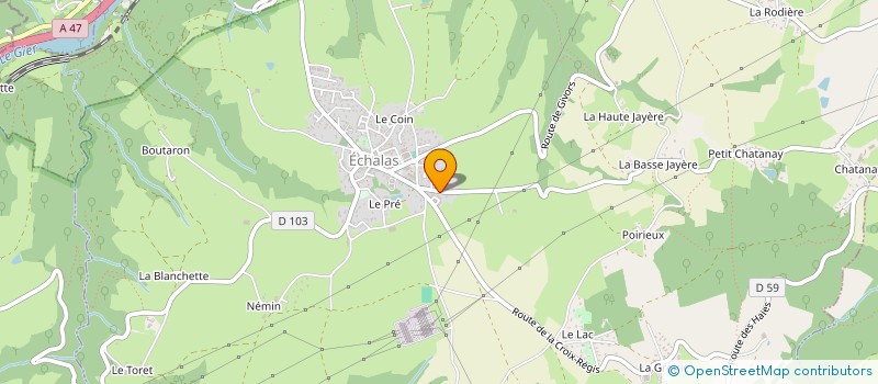 localisation de l'entreprise MADAME CHRISTINE TAVERNIER  ECHALAS