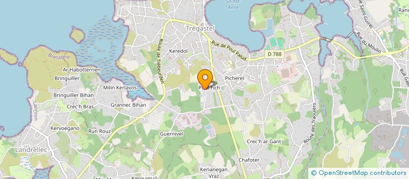 localisation de l'entreprise MADAME CHRISTINE TERRIEN  TREGASTEL