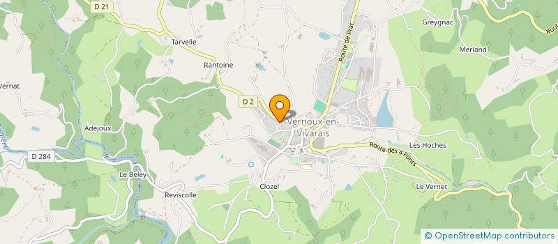 localisation de l'entreprise MADAME CHRISTINE THEVENET  VERNOUX-EN-VIVARAIS