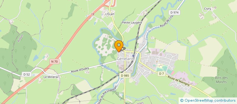 localisation de l'entreprise MADAME CHRISTINE THEVENIAUD  GENELARD