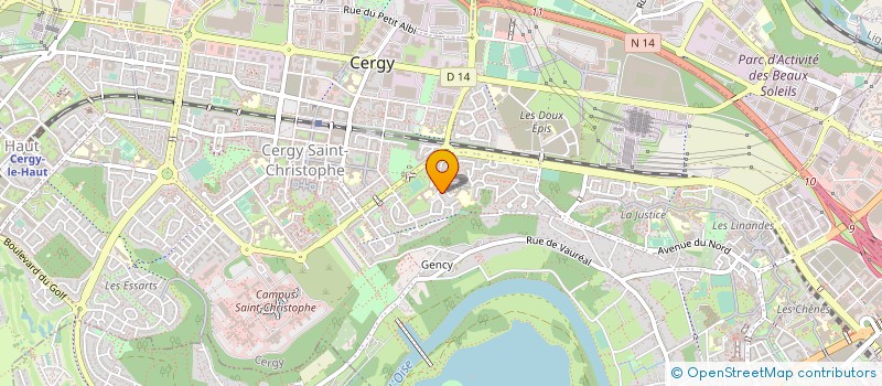 localisation de l'entreprise MADAME CHRISTINE TUR  CERGY