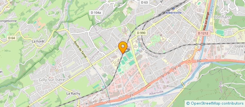 localisation de l'entreprise MADAME CHRISTINE VALLOZ  ALBERTVILLE