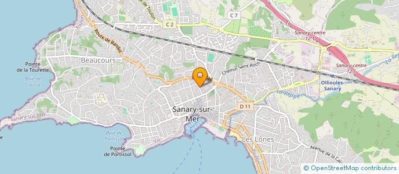 localisation de l'entreprise MADAME CHRISTINE VERGEZ  SANARY-SUR-MER