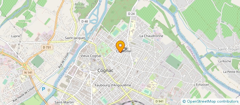 localisation de l'entreprise MADAME CHRISTINE VERSAVEL à COGNAC