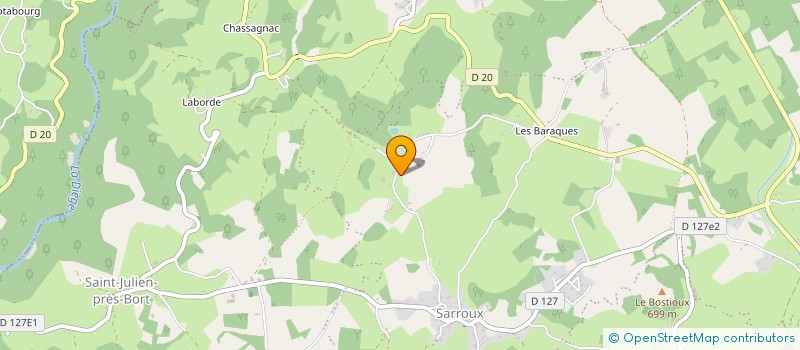 localisation de l'entreprise MADAME CHRISTINE VIALLOUX à SARROUX - SAINT JULIEN