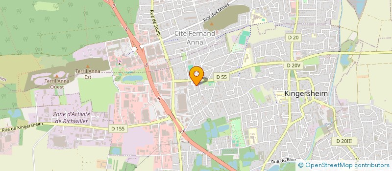 localisation de l'entreprise MADAME CHRISTINE ZUSSY  KINGERSHEIM