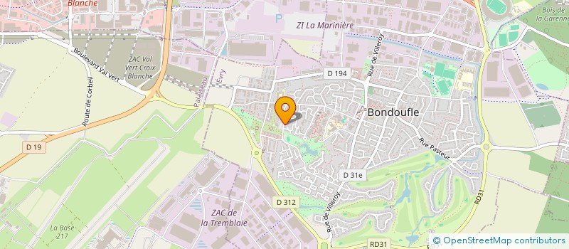 localisation de l'entreprise MADAME CHRYSSIE CAUDRON  BONDOUFLE