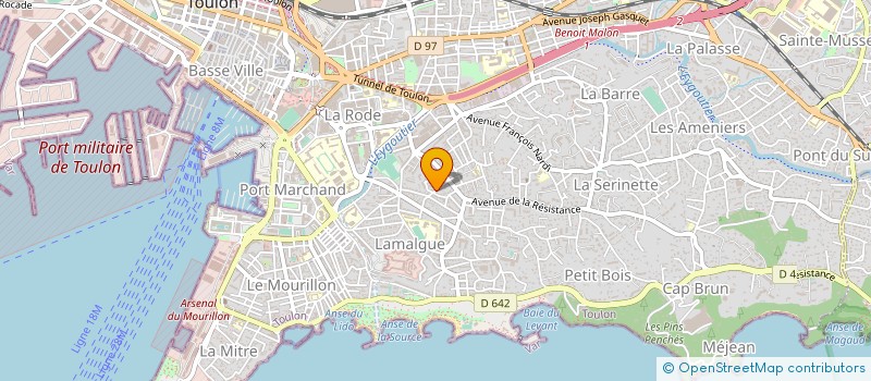 localisation de l'entreprise MADAME CHRYSTAL BELARD à TOULON