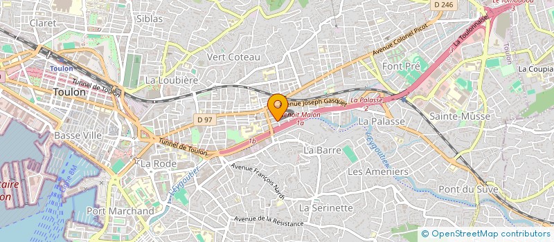 localisation de l'entreprise MADAME CHRYSTEL ASTESIANO  TOULON