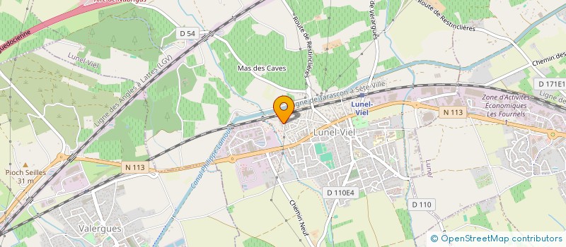 localisation de l'entreprise MADAME CHRYSTEL BLANC à LUNEL-VIEL