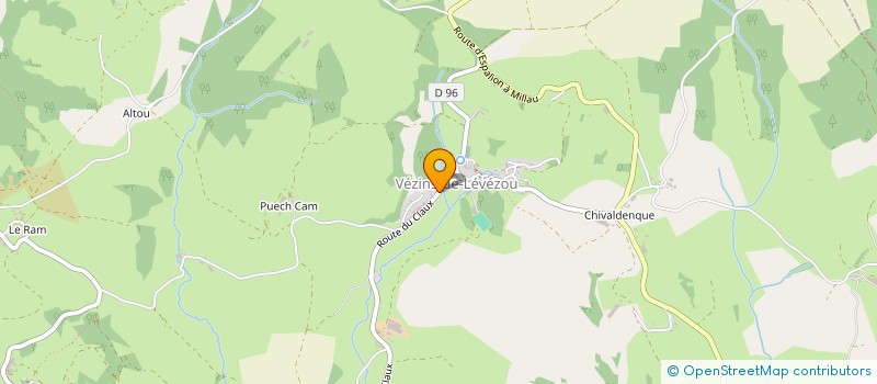 localisation de l'entreprise MADAME CHRYSTEL COSTES  VEZINS-DE-LEVEZOU