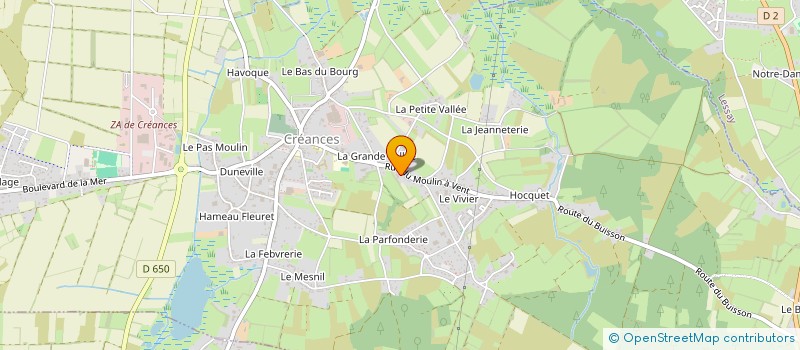 localisation de l'entreprise MADAME CHRYSTEL DUBEC à CREANCES
